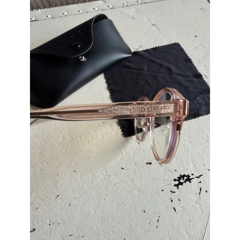 DIFF Eyewear Banks‎ Blue Light Glasses Pink Clear Women's One Size Excellent